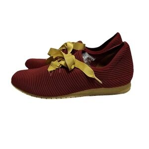 L'Amour Des Pieds Woven Stretch Slip On Sneakers Womens 8M Red Comfort Shoes